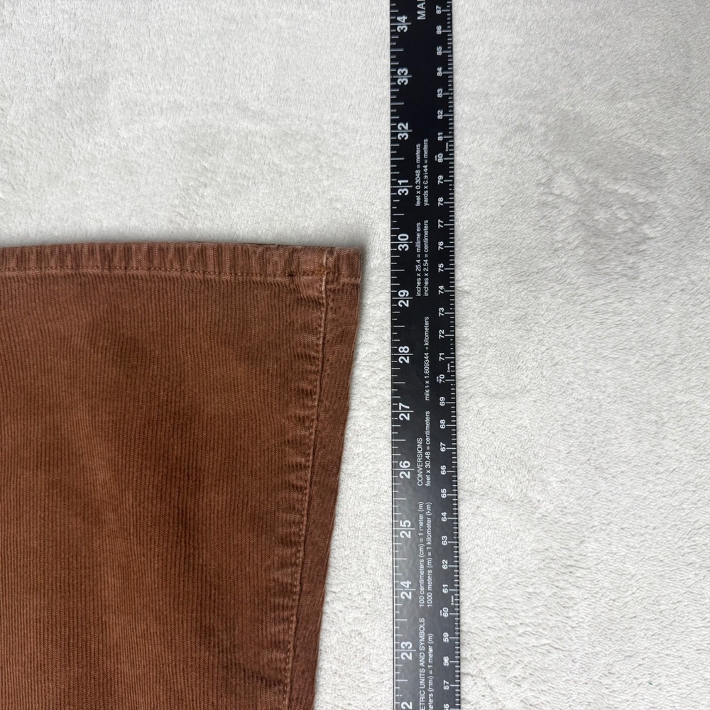 American Eagle Brown Corduroy Flare Pants High Rise Stretch Size 4 Regular - Picture 5 of 14